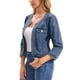 thumbnail image 4 of INSPIRE CHIC Chaqueta de Mezclilla para Mujer sin Cuello 2026 Cárdigan de Manga Larga Chaquetas de Jean 2XL Gris Azul, 4 of 6