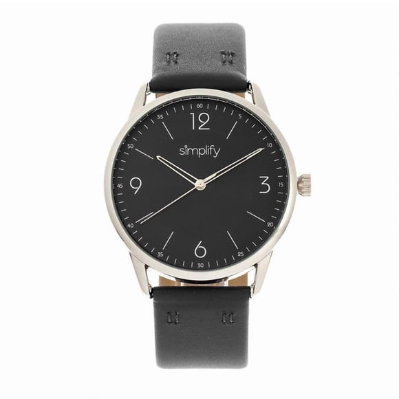 Reloj Simplify 6300 Negro con Correa de Cuero 41 mm