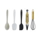 thumbnail image 1 of Set Utensilios Cocina 5 Piezas Silicona Thyme Table Negro Oro, 1 of 3