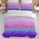thumbnail image 4 of Purple Unicorn Full Bedding Set for Kids Boys Girls Glitter Galaxy Unicorn Duvet Cover 3 Piece Space Unicorn Comforter Cover, 4 of 5