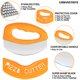 thumbnail image 3 of Cortapizzas Urbanstrive de Acero Inoxidable de Gran Resistencia con Mango Naranja, 3 of 7