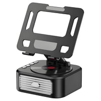 Genérico - Soporte Para Tablet 3 En 1 Con Rotación De 360° Y Altavoz Bluetooth Inalámbrico, Soporte Antideslizante Ajustable Para Ipad Pro Y Iphone 16/15 Pro Max-Negro