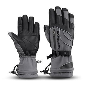 Rockbros S133 Guantes De Invierno Ski, Motociclismo, Ciclismo - Gris - Talla Xl