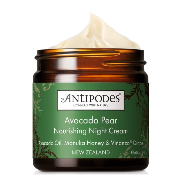 Crema de noche Antipodes, aguacate y pera nutritiva, 60 ml