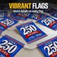 thumbnail image 5 of Guirnalda Jester Fiesta 48 piezas 15 m EE. UU. 250.º aniversario Bandera azul, 5 of 6