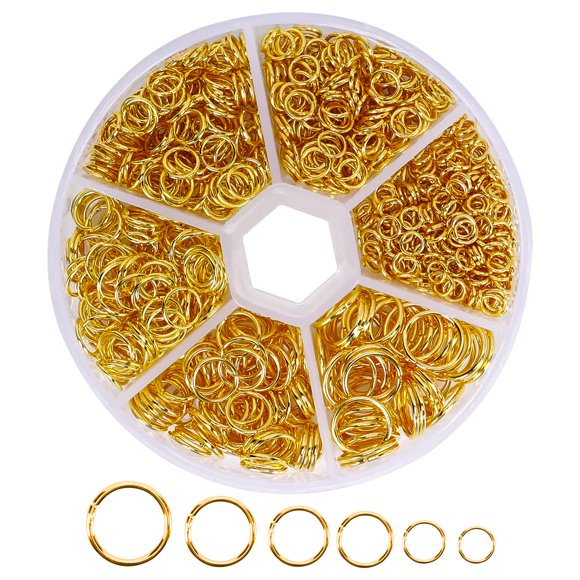 Juego de anillos Jump Rings de acero inoxidable 304, 1000 unidades, para hacer joyas
