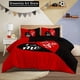 thumbnail image 1 of Fashion Black And Red Heart Pattern Bedding Set Boys Girls Duvet Cover Pillowcase Bed Adult Bedroo, 1 of 5