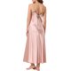 thumbnail image 3 of INSPIRE CHIC Vestido de Noche Largo sin Mangas para Mujer con Encaje en el Escote en V y Tirantes Ajustables de Espagueti, Vestido de Dormir Sedoso para Primavera Verano XS Rosa, 3 of 5