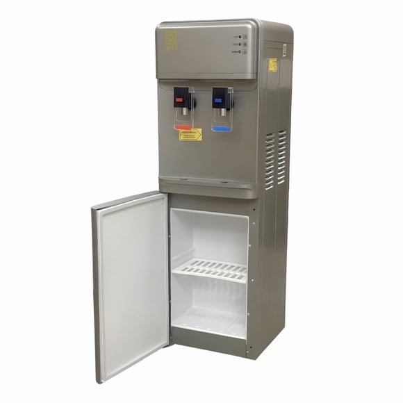 Dispensador de Agua Eléctrico Ventilador Pedestal Mod. LB-07D Gris Acero