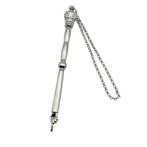 Magideal - Puntero De La Biblia, Herramienta De Lectura De La Biblia, Elegante, Decorativo, Puntero De Mano De Aleación De Zinc Para Lectura De La Torá Mitzvá Cabeza De Corona Plateada