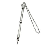 Magideal - Puntero De La Biblia, Herramienta De Lectura De La Biblia, Elegante, Decorativo, Puntero De Mano De Aleación De Zinc Para Lectura De La Torá Mitzvá Cabeza De Corona Plateada