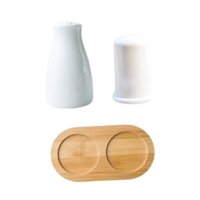 Bothyi - Juego De Salero Y Pimentero De Cerámica Rellenable Para Mesa De Camping O Hogar