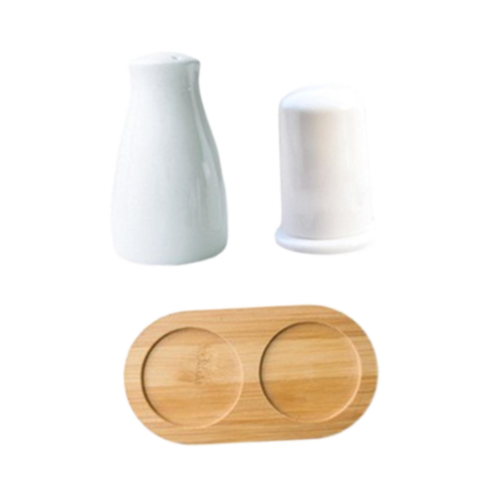 Bothyi - Juego De Salero Y Pimentero De Cerámica Rellenable Para Mesa De Camping O Hogar