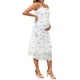 thumbnail image 4 of INSPIRE CHIC Vestido de Maternidad de Malla Fruncida sin Mangas con Tirantes Espagueti Ajustado de Longitud Media para Invitada de Boda Blanco Azul XL, 4 of 6