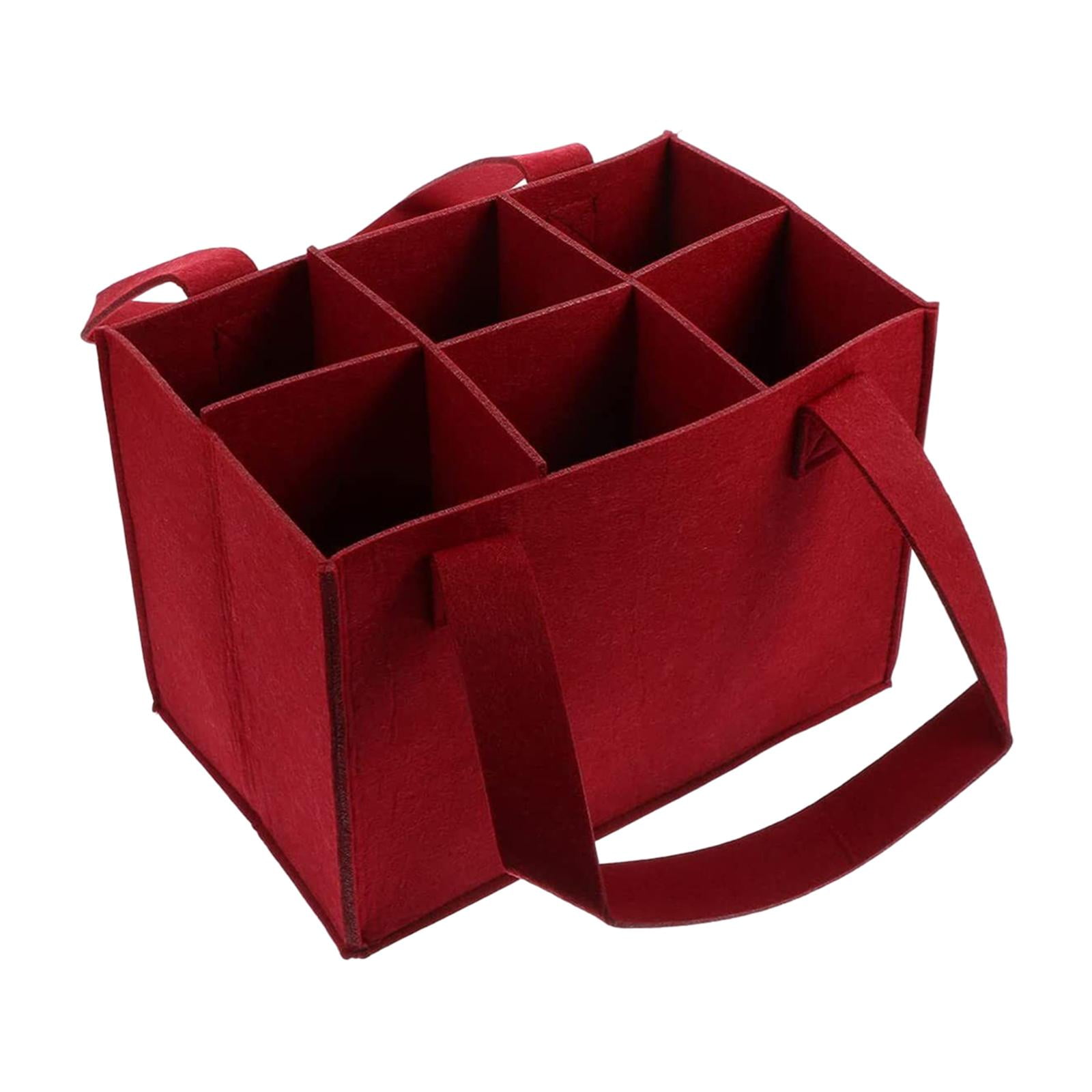Bothyi - Caja De Almacenamiento De Navidad De 6 Botellas Portabotellas De Vino Portátil Para Soporte De Vino Rojo