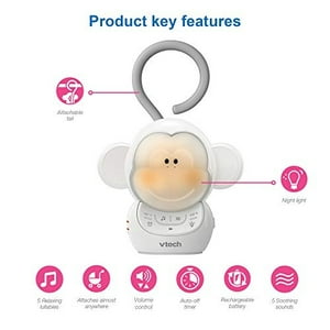 Vtech Bc8211 Myla The Monkey Baby Sleep Soother Con Máquina De Sonido De Ruido Blanco
