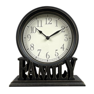 Magideal - Reloj De Mesa Redondo Con Números Grandes, Movimiento Silencioso Decorativo, Relojes De Repisa Sin Tictac Para Baño, Mesa De Oficina, Adorno De Dormit Estilob