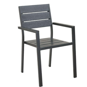 Velazio - Silla Para Terraza, Restaurantes, Exteriores Pack X2 Negro