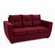thumbnail image 3 of Sofa Alabama 3 cuerpos Tela Felpa Burdeo, 3 of 4