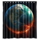 thumbnail image 1 of Cortina de ducha con diseño de fantasía espacial Earth Implosion, con ganchos, tamaño 66 x 72 pulgadas, 1 of 3