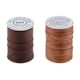 thumbnail image 1 of 2 rollo de hilo trenzado de poliéster encerado marrón 150D para costura de Leathercraft de bricolaje, 1 of 4