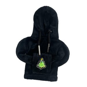 Ioensy - Funda Navideña Para Palanca De Cambios De Coche, Pomo De Palanca De Cambios De Felpa Suave, Funda Con Capucha, Funda Negra Para Árbol De Navidad