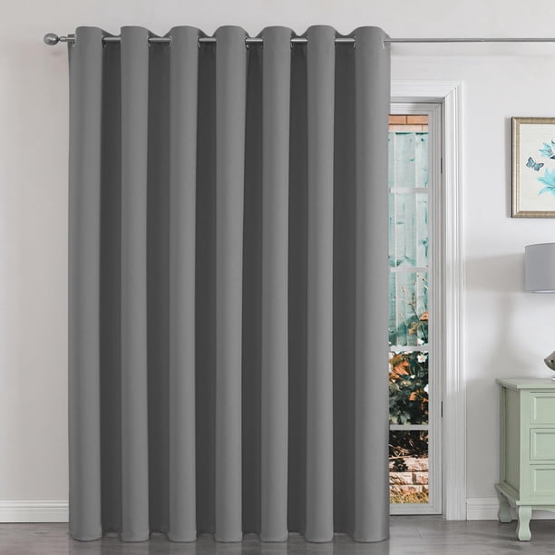 Cortinas Blackout Joydeco para puertas corredizas para patio, 228 x 229 cm, color gris