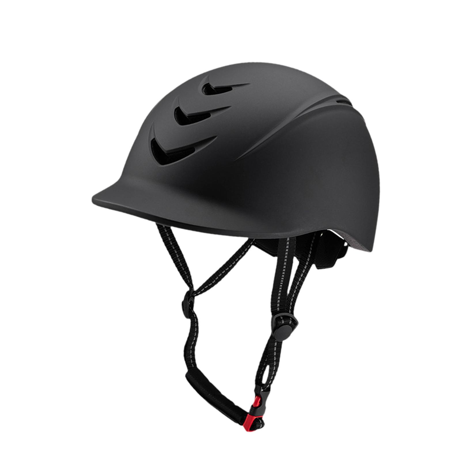Magideal - Casco De Equitación, Equipamiento Para Caballos, Cómodo, Con Forro Extraíble, Accesorios Para Adultos, Casco De Equitación Para Principiantes, Casco D Negro