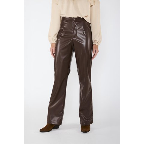 Eclipse - Pantalón Cuerina Martina Chocolate Chocolate L