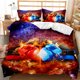 thumbnail image 1 of Boxing Gloves Comforter Cover Queen/King Size Teens Boys Men Sports Boxing Game Competitive Soft Polyester Duvet Cover,Black Red, 1 of 5
