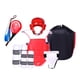 thumbnail image 4 of Juego De Equipo De Protección De Taekwondo De 6 Piezas Protector De Entrepierna Con Espinilleras De 110 A 130 Cm Rojo, 4 of 5