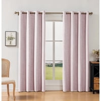 Riqui - Cortinas Blackout 2 Paños 140X220 Lino Doble Faz Rosa
