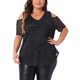 thumbnail image 1 of Agnes Orinda Blusas de Talla Grande para Mujeres con Lentejuelas Brillantes Hombro Descubierto Manga Corta Fiesta Blusas Básicas 1X Negro, 1 of 6