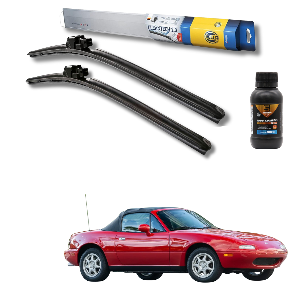 Plumillas Hella Cleantech Para Mazda Mx-5 Miata 1992-1999