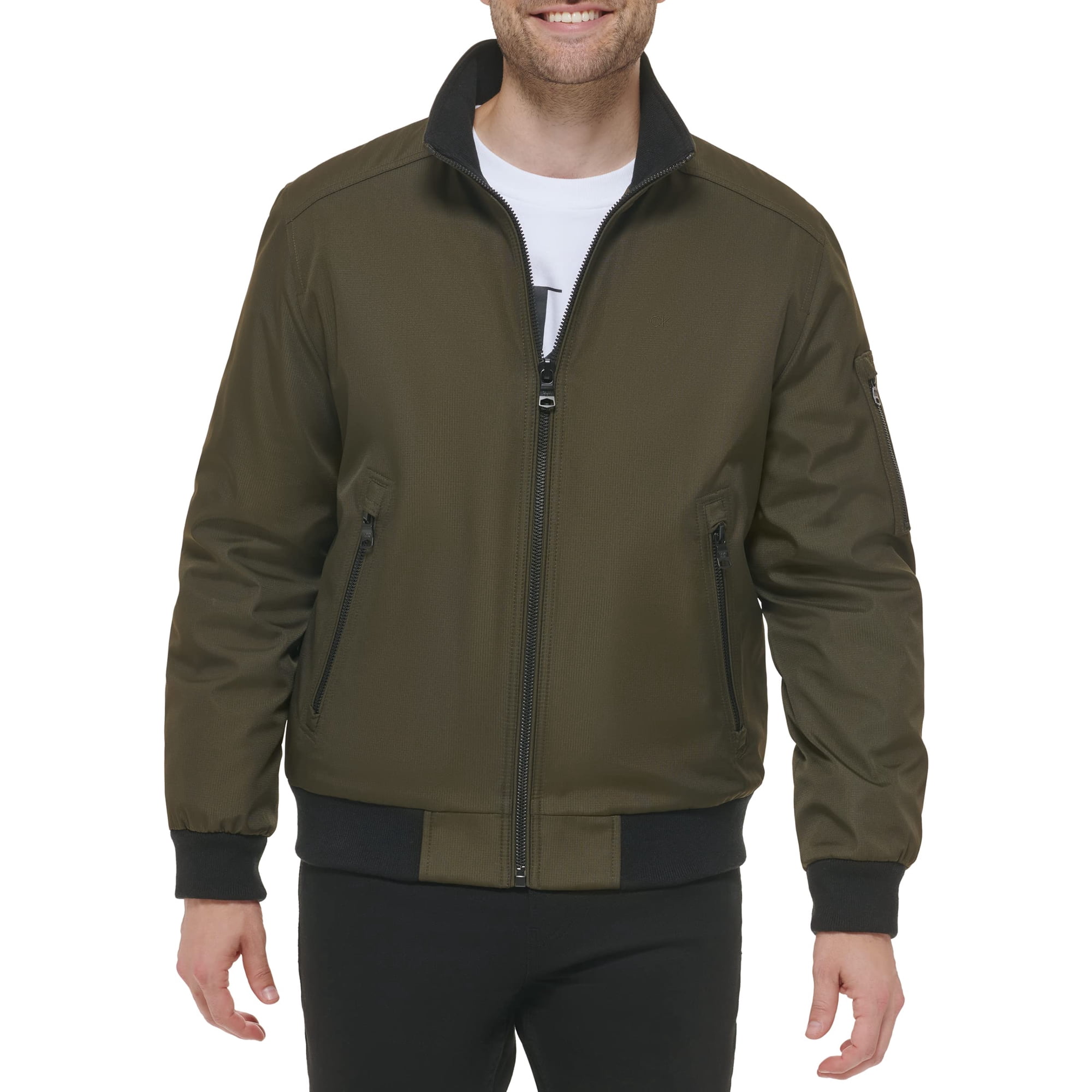 Abrigo De Invierno Calvin Klein, Chaqueta Soft Shell Con Forro De Sherpa Para Hombre