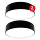 thumbnail image 1 of Pack 2 Plafon Panel Led Redondo Sob Itd Decorativo 22w 6000k negro, 1 of 8