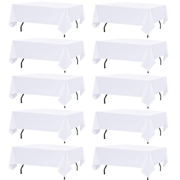 Mantel FINDYOU 10 piezas 152 x 321 cm poliéster blanco