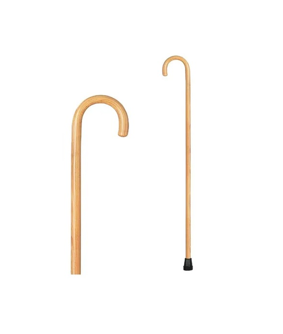 Genérico - Basto Adulto Mayor De Madera Solida Mango Curvo 90Cm