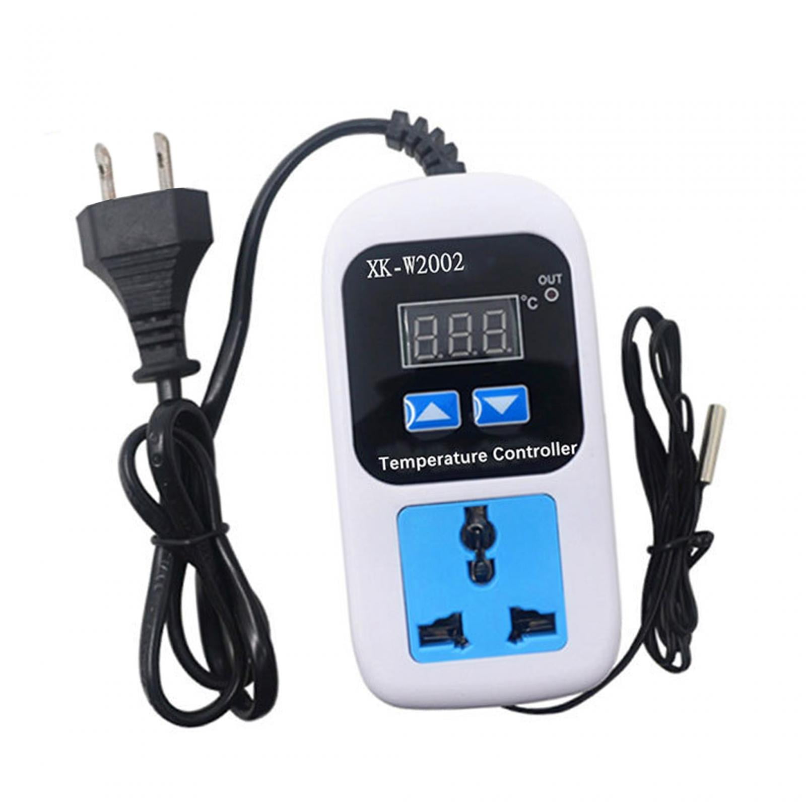 Magideal - Controlador De Temperatura Digital, Interruptor Del Termostato, Termostato Compacto, Temporizador, Salida Del Termostato Para Granja Con Almohadilla