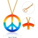 thumbnail image 4 of Set de disfraz hippie de los 70 Bombline, 4 piezas, para mujer y hombre, talla 5XL, 4 of 6