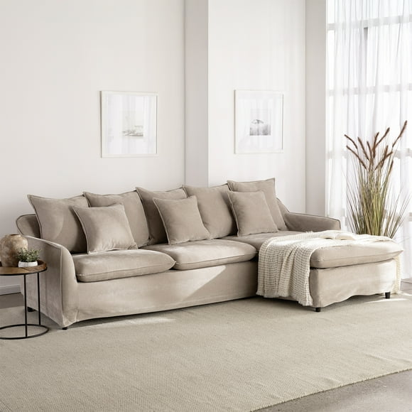 Seccional Siena Beige Seccional Siena beige con chaise reversible y funda desmontable