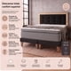 thumbnail image 1 of Cama 2 Plazas Base Europea + Colchón 34 cm con topper + Resortes Bonnell + Respaldo de madera +tapizado, 1 of 4