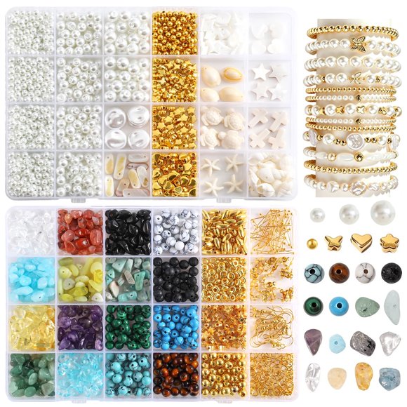 Kit de joyería RACIOCK 2100 piezas - Cuentas de perla - Manualidades DIY