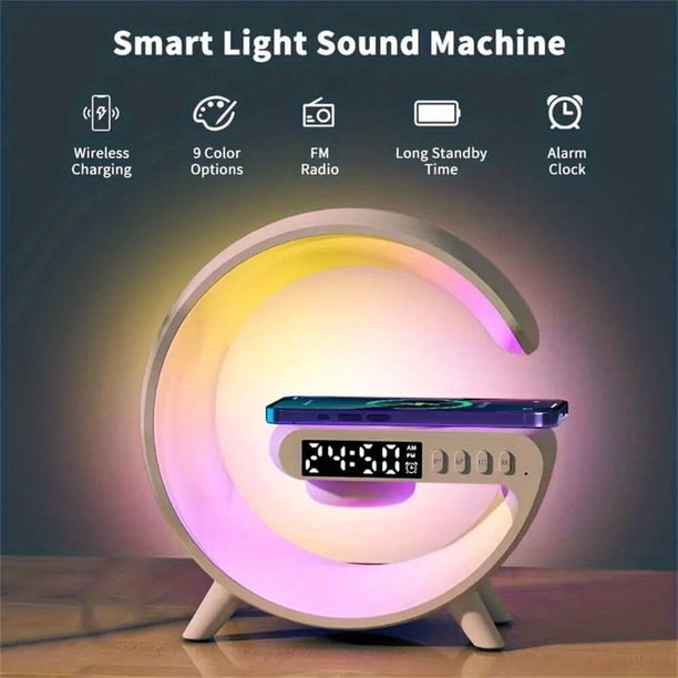 Sunrise Alarm Clock with Wireless BT Speakers, RGB Light, Bar Smart Light, and Dimmable Table Lamp - Wake Up to Rhythm and Enjoy Music All Day Long