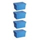 thumbnail image 1 of Pack 4 Caja Logística Tapa Bisagra Apilable 52lts 54x39x31cm Azul 52 Litros, 1 of 5