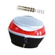 thumbnail image 4 of Caja de almacenamiento trasera para motocicleta, baúl para motocicleta, multiusos, organizado, para bicicleta eléctrica, baúl trasero para motocicleta argén, 4 of 5