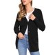 thumbnail image 2 of INSPIRE CHIC Suéter Largo de Punto para Mujer con Manga Larga, Cardigan Abierto con Dos Bolsillos Laterales y Tela Suave XS Negro, 2 of 6