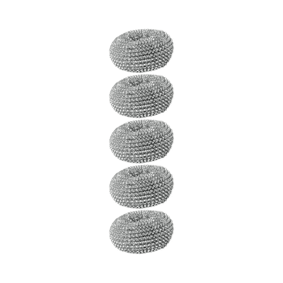 Pack 5 Virutillas Espiral Plateada | Ideal para Ollas, Vidrios y Utensilios