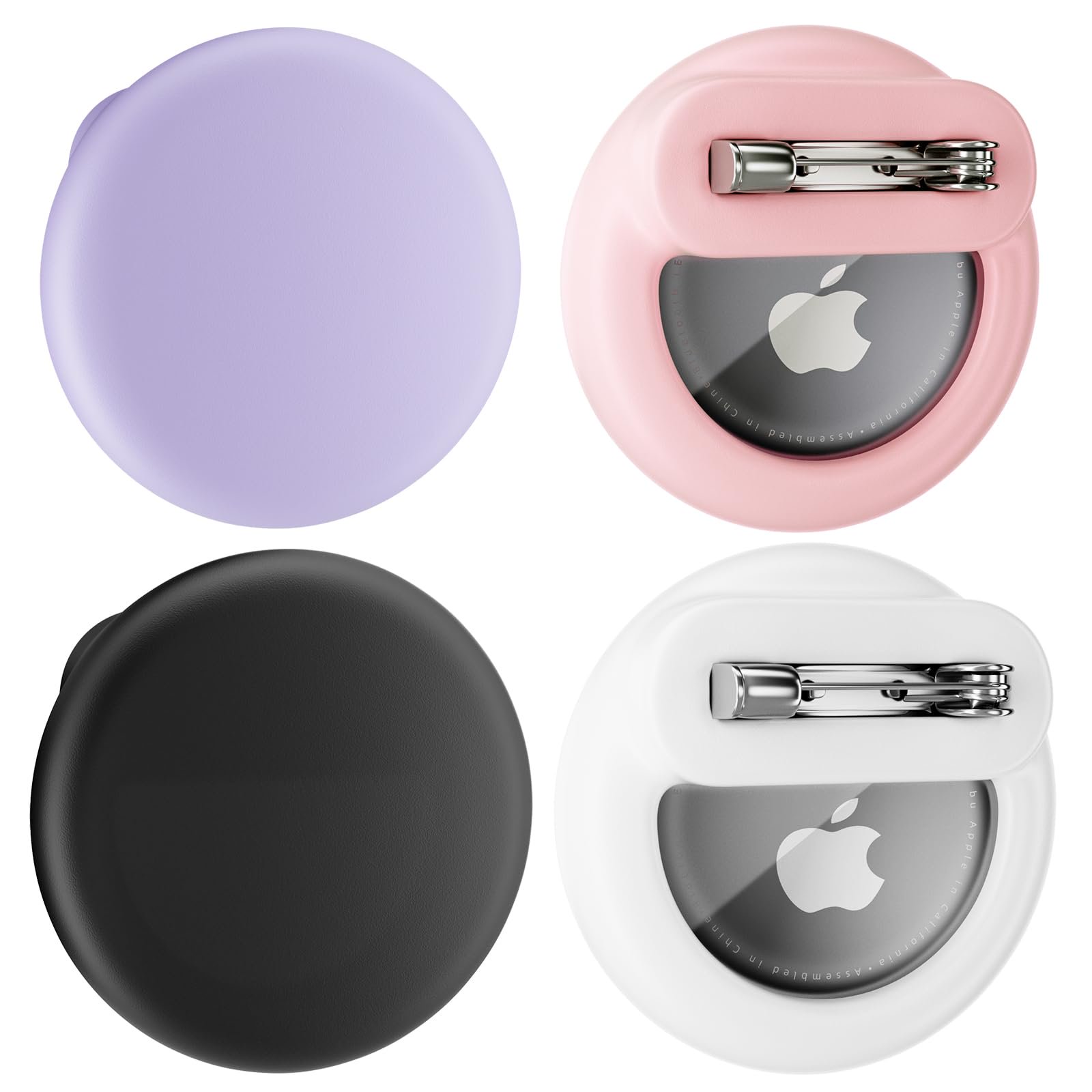 Paquete De 4 Fundas Airtag Para Apple Con Pin De Seguridad Flycoco