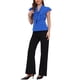 thumbnail image 2 of INSPIRE CHIC Blusa de Mujer Lunares Lazo Cuello Volantes Manga Corta para Trabajar Talla L Azul Real, 2 of 6